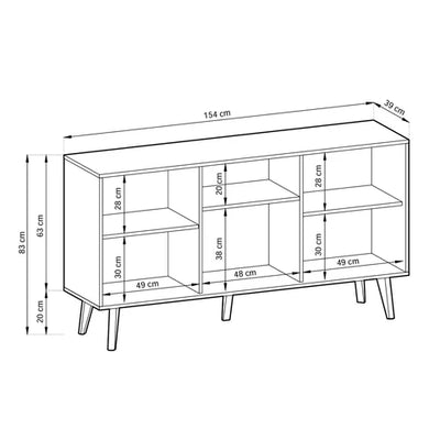 Las Sideboard with Doors 154x83, Industrial Style – photo 5