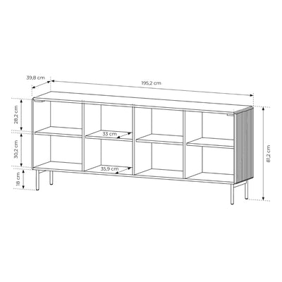 MuzZI Sideboard with Doors 195x81, Modern Style – photo 6