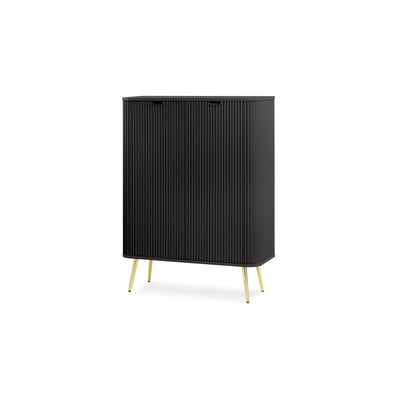 Eva Sideboard 103x129, Modern Style – Black, Golden