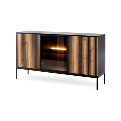 Lampy Sideboard with Doors 154x83, Loft Style – Black