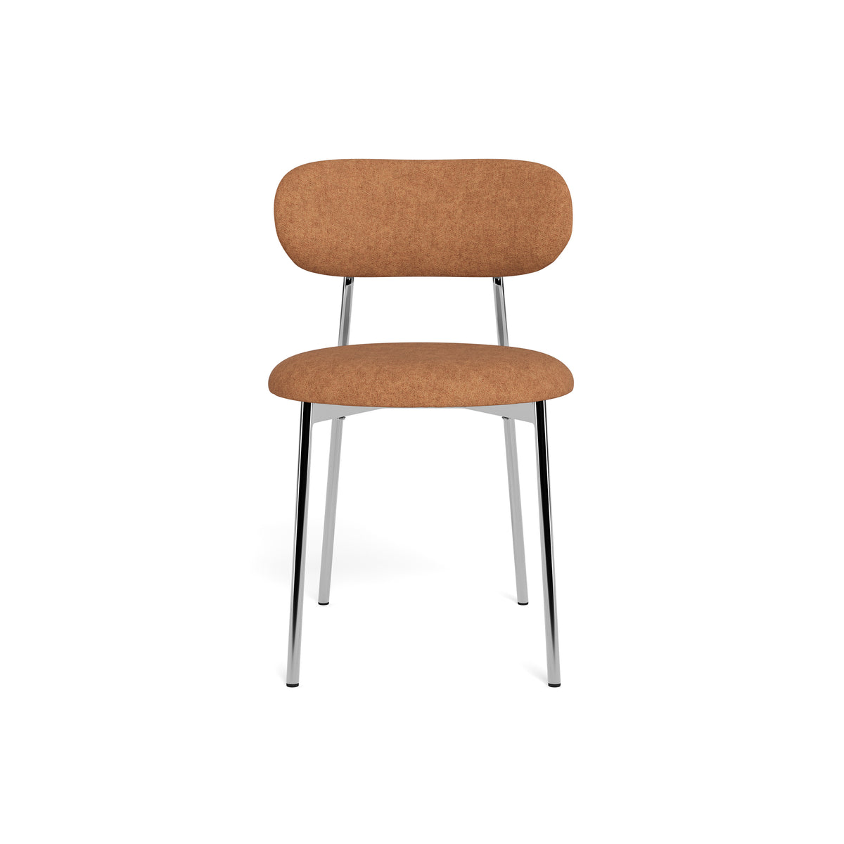 Dotto-stoel 47x79, terracotta aan de voorkant – afgeronde zitting en rugleuning bekleed met chenille-achtige stof