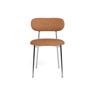 Dotto-stoel 47x79, terracotta aan de voorkant – afgeronde zitting en rugleuning bekleed met chenille-achtige stof