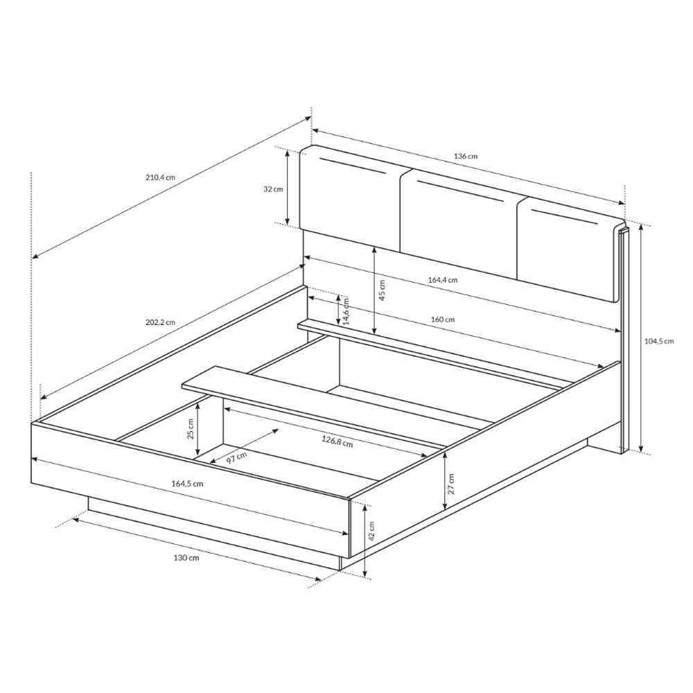 Armelia Upholstered Ottoman Bed with Storage 160x200 – photo 3
