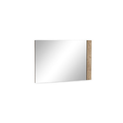Spiegel Korin 120x80 in eiken – rechthoekige wandspiegel met plaatrand langs de zijkant