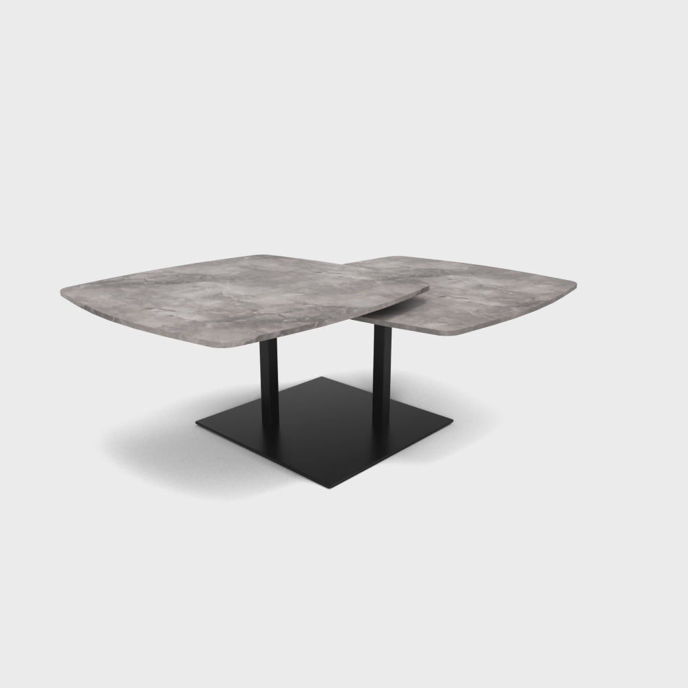 Salontafel met draaiblad van 128 × 40 cm in loftstijl | Dualis
