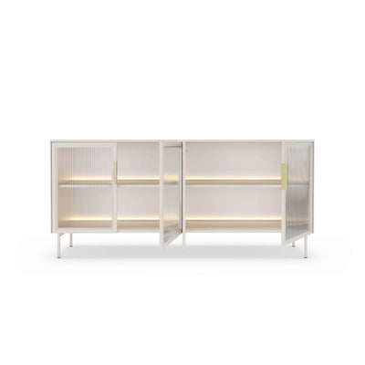 Lummer Sideboard with Doors 181x83, Elegant Style – with doors open