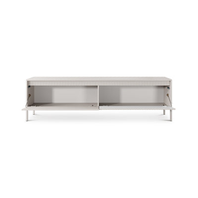 Senra 2-door TV Unit 187x53, Japandi Style – with doors open