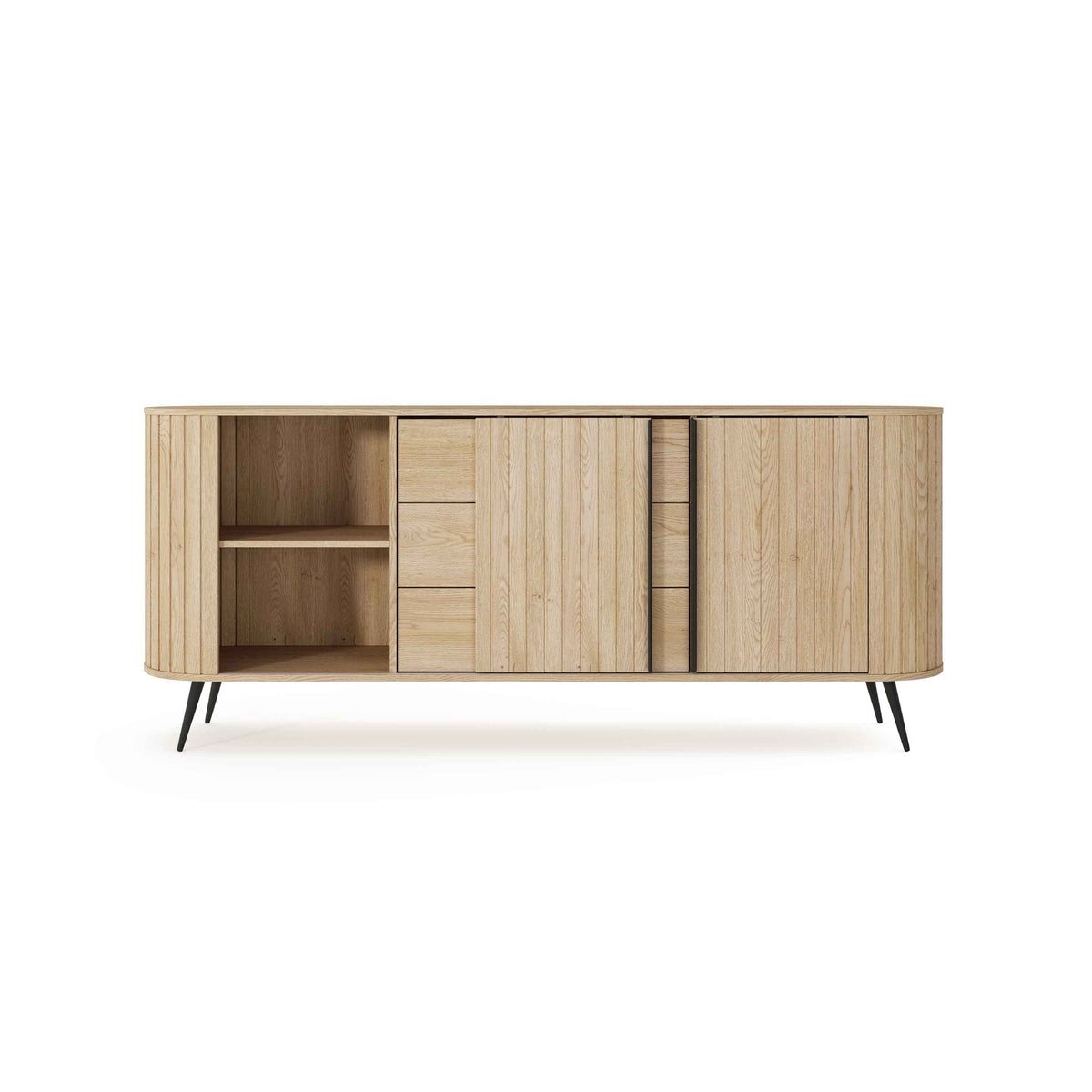 Komoda z drzwiami przesuwnymi i szufladami 196x82 w stylu nowoczesnym | Llovia