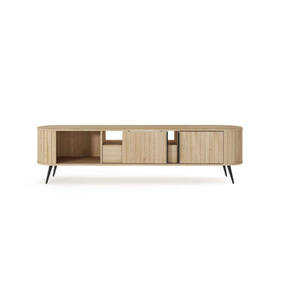 Llovia TV Unit 196x51, Modern Style – with doors open