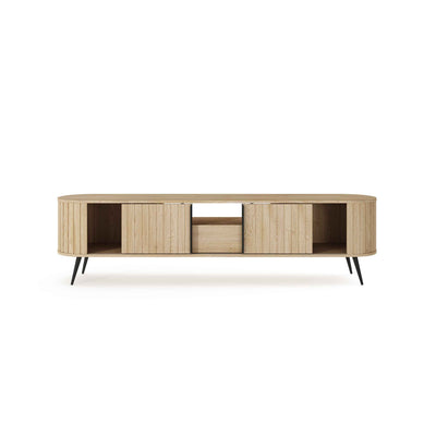 Llovia TV Unit 196x51, Modern Style – with doors open
