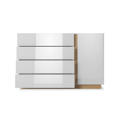 Armelia Sideboard 138x91, Minimalist Style – with doors open