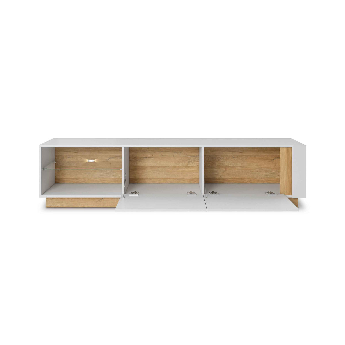 Armelia TV Unit 188x46, Glamour Style – with doors open