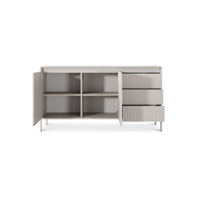 Senra Sideboard with Doors and Drawers 154x81, Japandi Style – front view