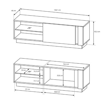 Armelia TV Unit 138x46, Glamour Style – photo 5