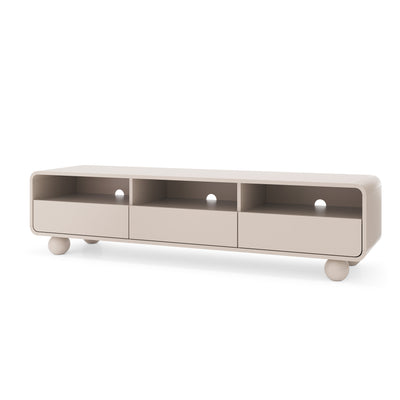 Ballo TV Unit / TV Stand 180x44, Japandi Style – angled view | Pillovely