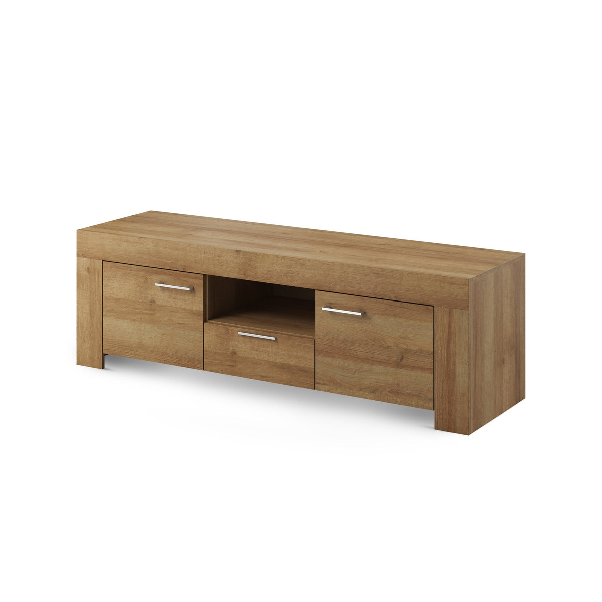 Gorky TV Unit / TV Stand Set with Shelf 155x50 + 155x20, Modern Style – main photo | Pillovely