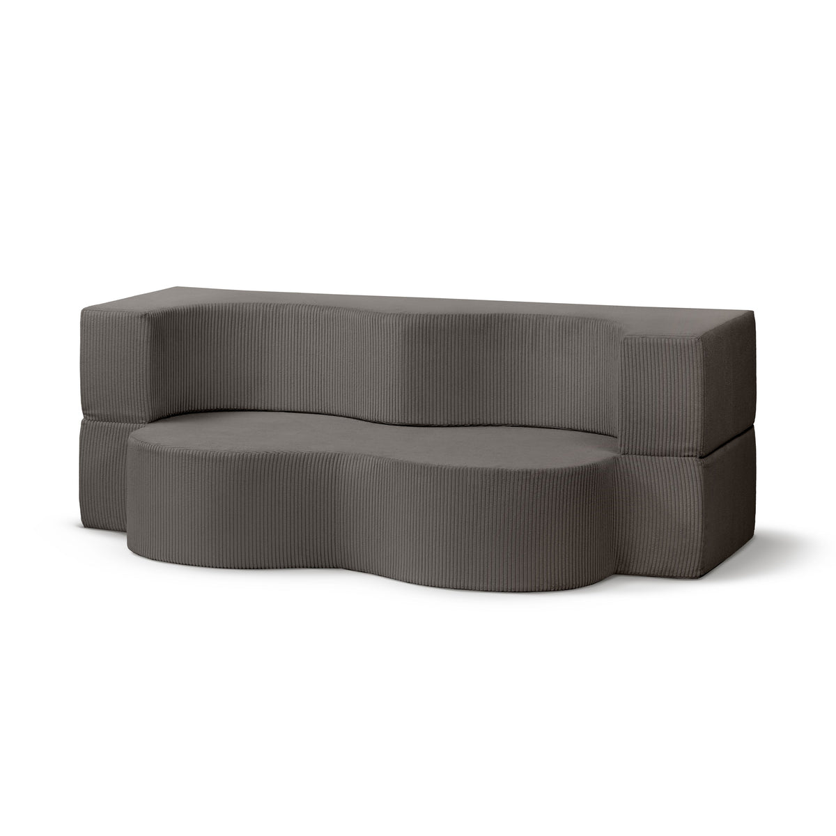 Kamelia Freestanding Foam Sofa Bed 200 cm, Japandi Style – Brown Graphite (POSO 120)