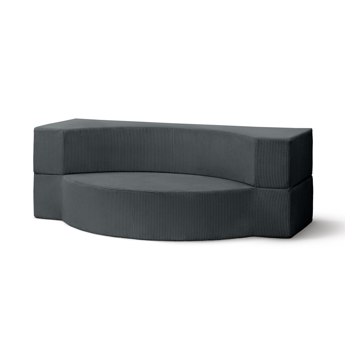 Lunaria Modular Foam Sofa Bed 200 cm, Japandi Style – Graphite Moss (POSO 60)