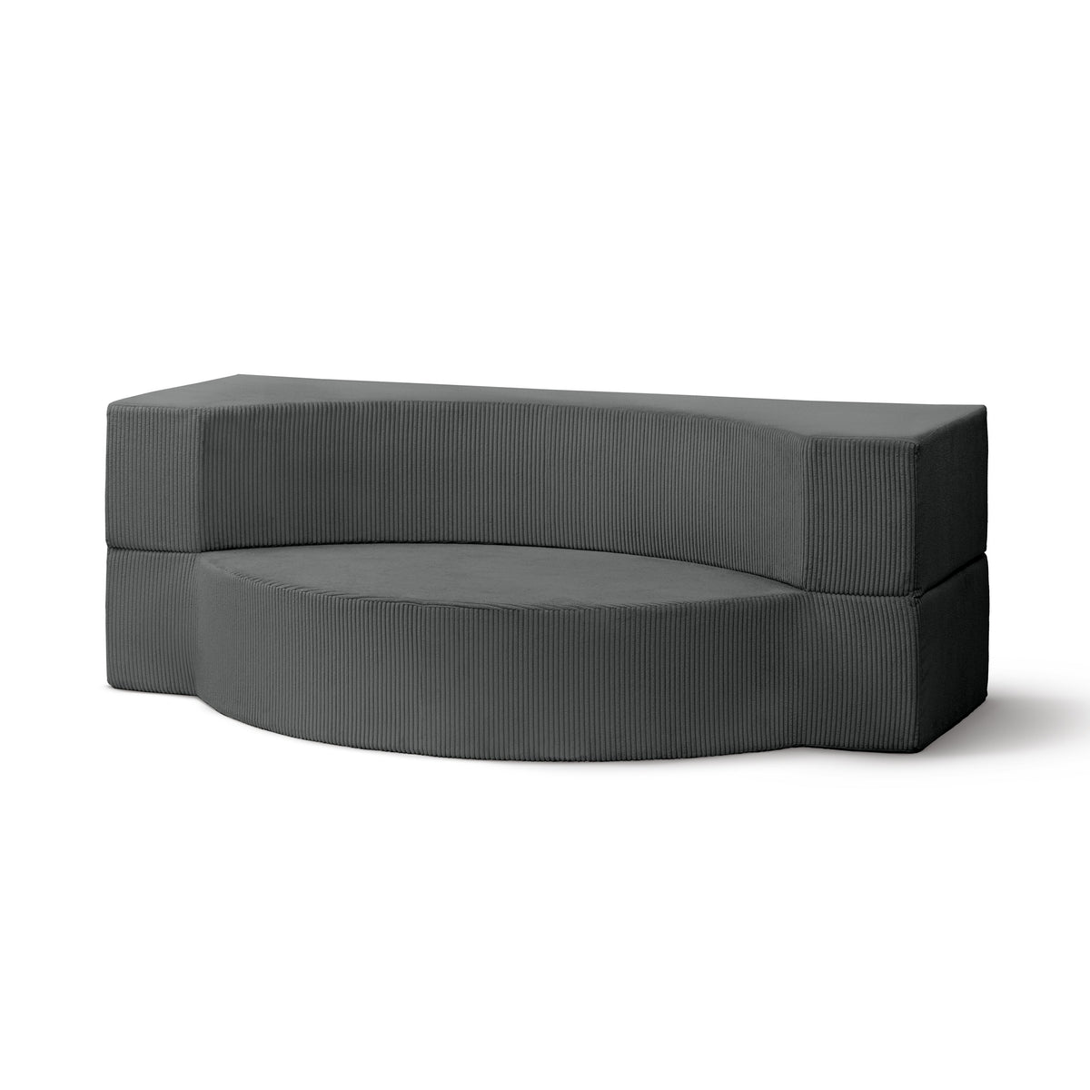 Lunaria Modular Foam Sofa Bed 200 cm, Japandi Style – Zinc (POSO 115)