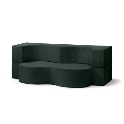 Kamelia Freestanding Foam Sofa Bed 200 cm, Japandi Style – Forest Green (POSO 14)