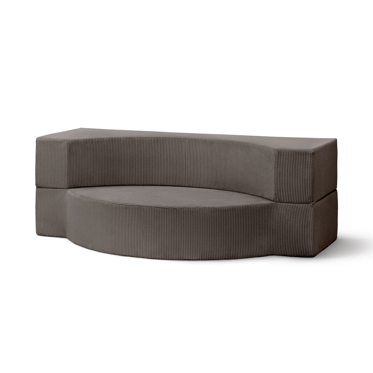 Lunaria Modular Foam Sofa Bed 200 cm, Japandi Style – Smoked Wood (POSO 04)
