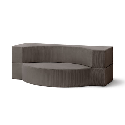 Lunaria Modular Foam Sofa Bed 200 cm, Japandi Style – Smoked Wood (POSO 04)