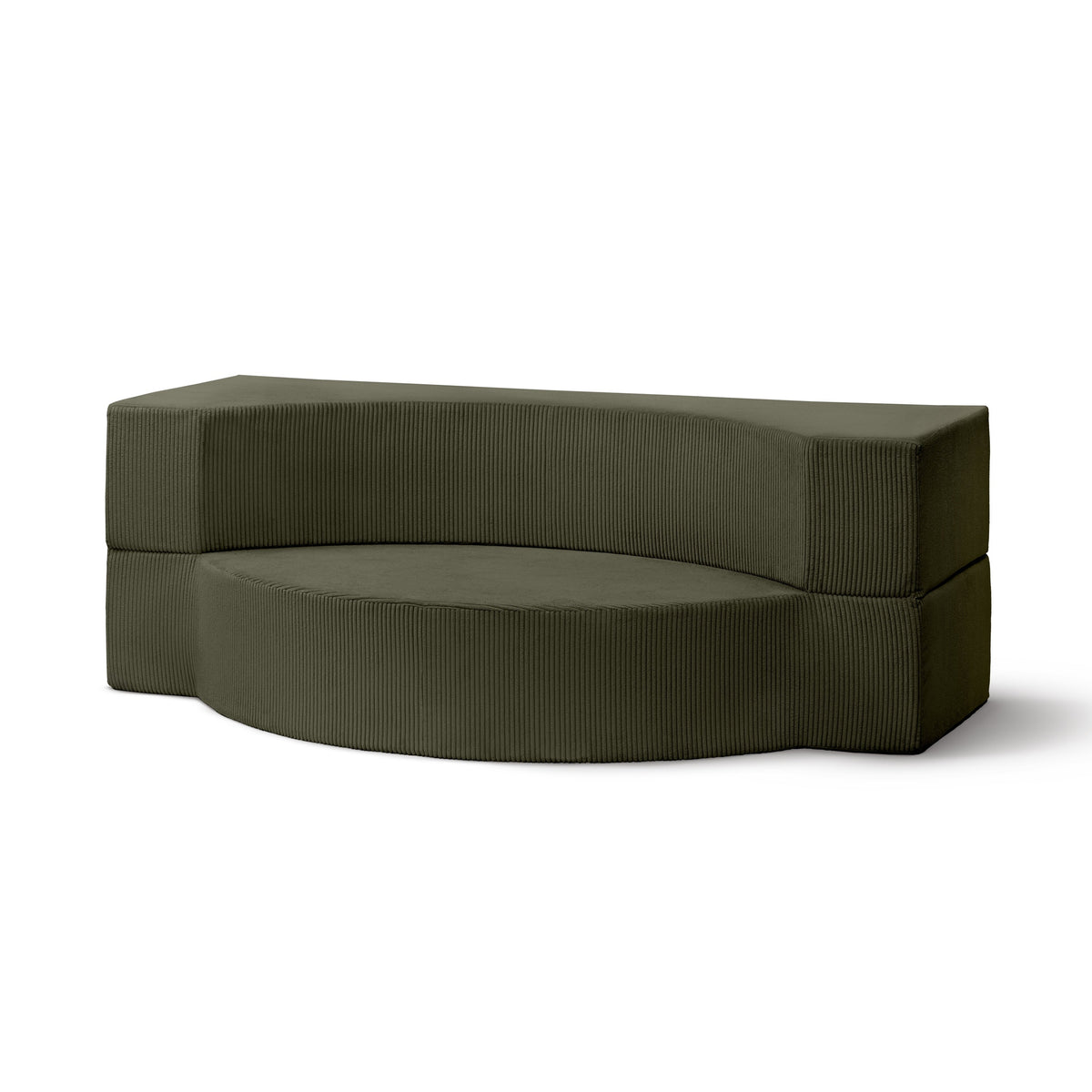 Lunaria Modular Foam Sofa Bed 200 cm, Japandi Style – Green Oak (POSO 46)