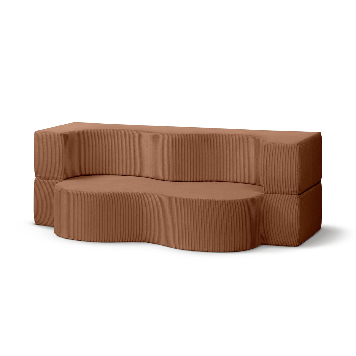 Kamelia Freestanding Foam Sofa Bed 200 cm, Japandi Style – Cinnamon (POSO 41)