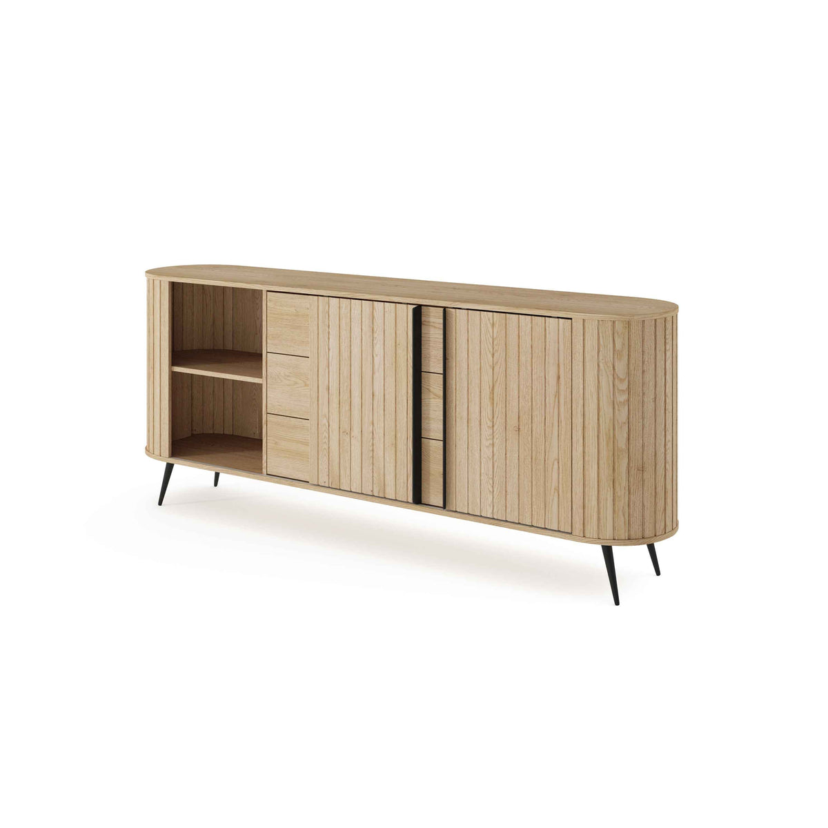 Komoda z drzwiami przesuwnymi i szufladami 196x82 w stylu nowoczesnym | Llovia