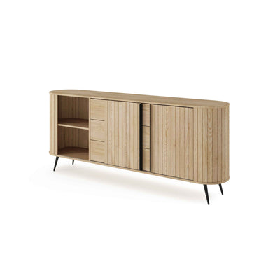 Komoda z drzwiami przesuwnymi i szufladami 196x82 w stylu nowoczesnym | Llovia