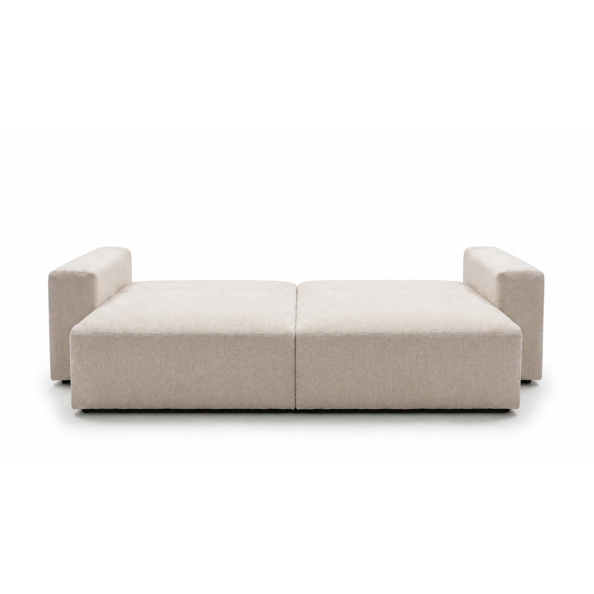 Iskeli-bank 260 cm Crème Taupe (ARAGON 03), uitgeklapt – bank met slaapfunctie, DL-mechanisme