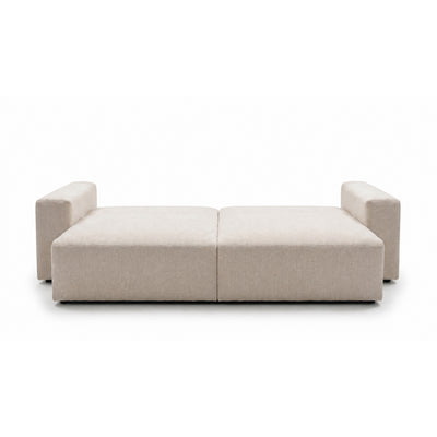 Iskeli-bank 260 cm Crème Taupe (ARAGON 03), uitgeklapt – bank met slaapfunctie, DL-mechanisme