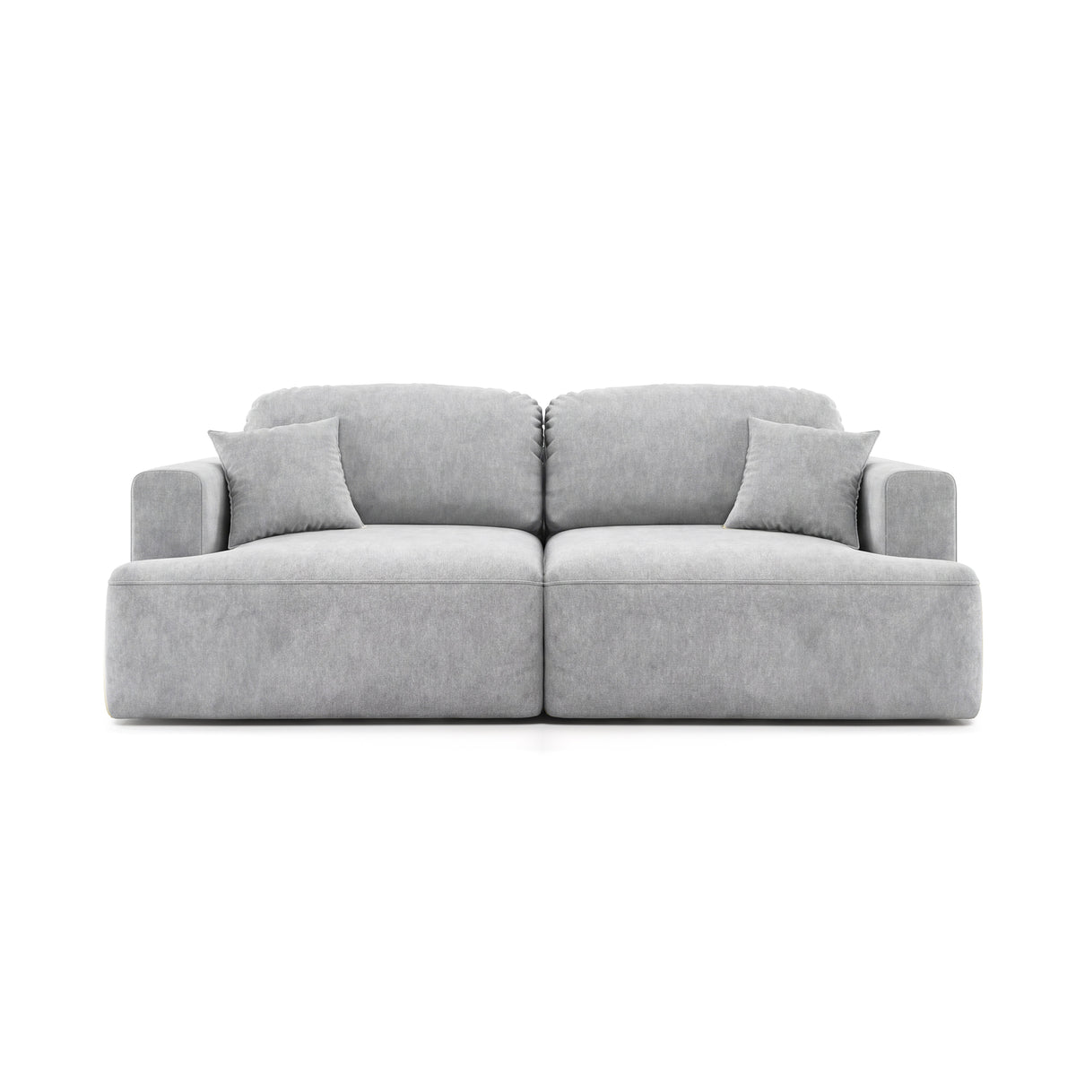 Senvali-bank 241 cm Gedempt Paars (CLOUD 82) – bank met decoratieve kussens, vooraanzicht