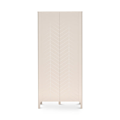 Kast EKLIPSO 90x197 met visgraatfronten in moderne stijl, kleur Kasjmier - vooraanzicht | Pillovely