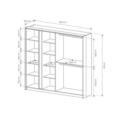 Dust 4-door Wardrobe 223x210 cm, Minimalist Style – photo 7