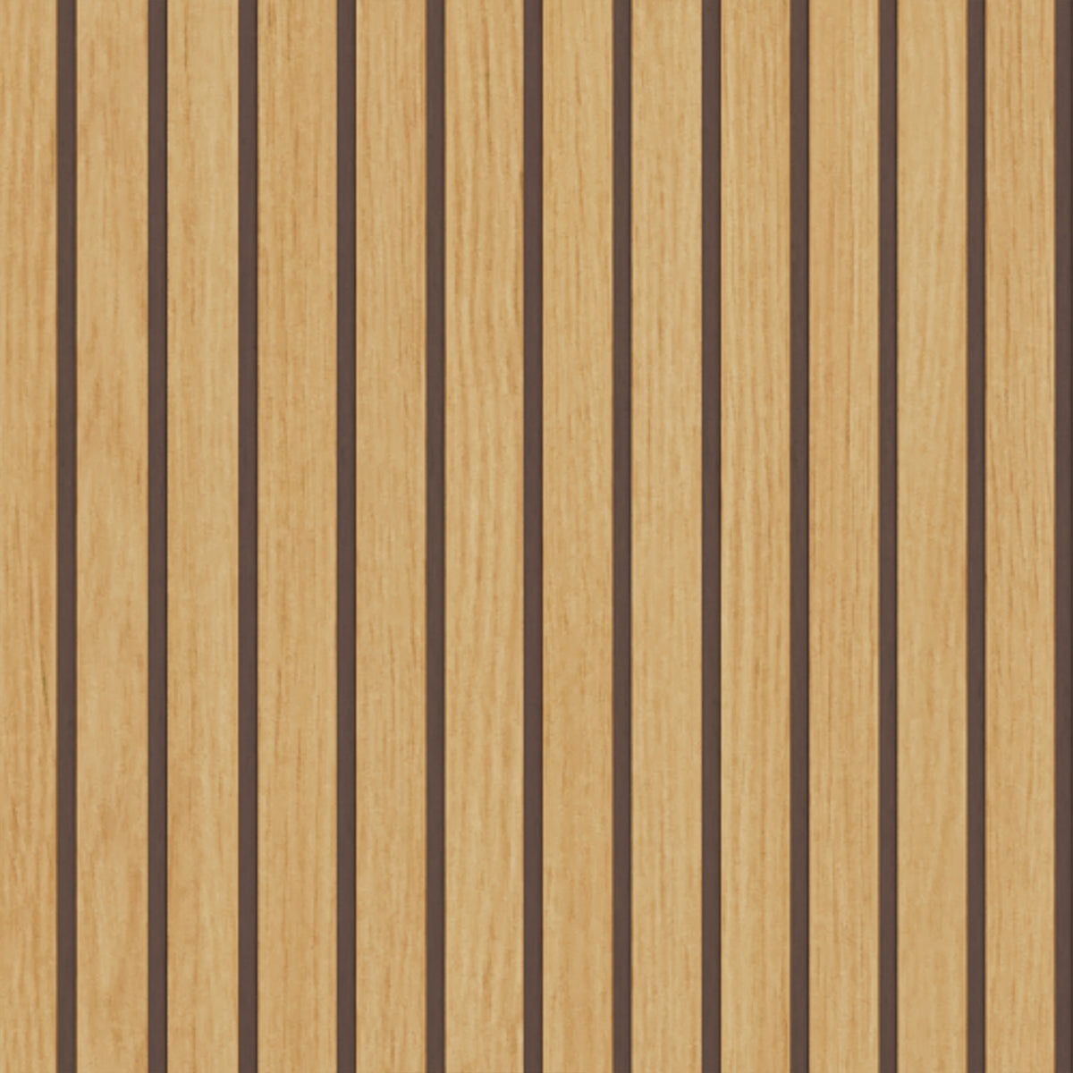 Schoenenkast Bambouz 99x141 – close-up van het lamellenfront in eikenhoutdecor met donkere groeven
