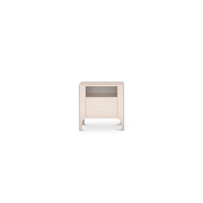 Nachtkastje EKLIPSO 54x57 met open nis in moderne stijl, kleur Kasjmier - vooraanzicht | Pillovely