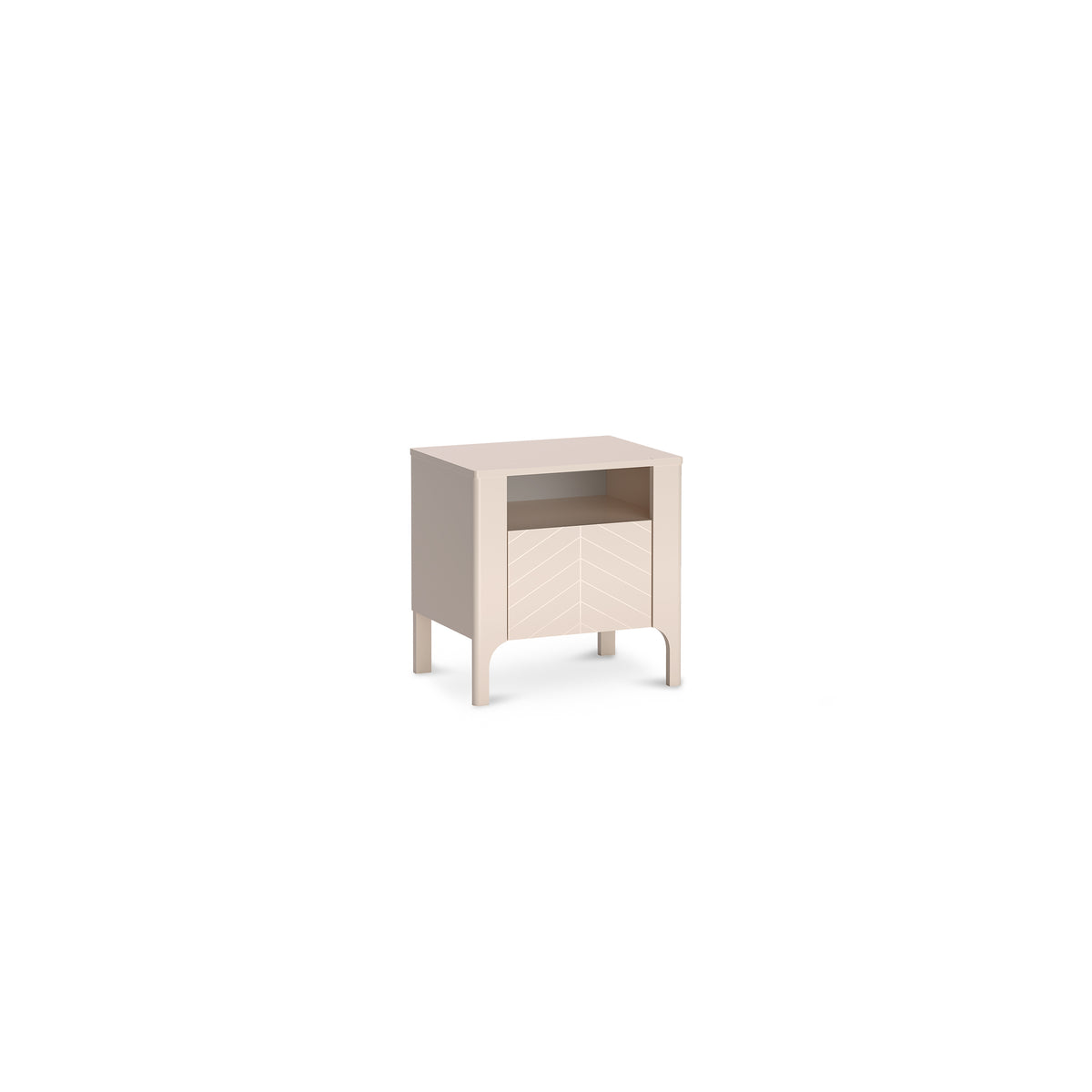 Nachtkastje EKLIPSO 54x57 met open vak in moderne stijl, kleur Kasjmier - hoofdafbeelding | Pillovely