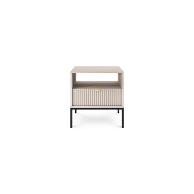 Roza Bedside Table with Drawer 54x56 cm, Glamour Style – photo 7