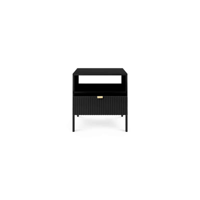 Roza Bedside Table with Drawer 54x56 cm, Glamour Style – photo 31