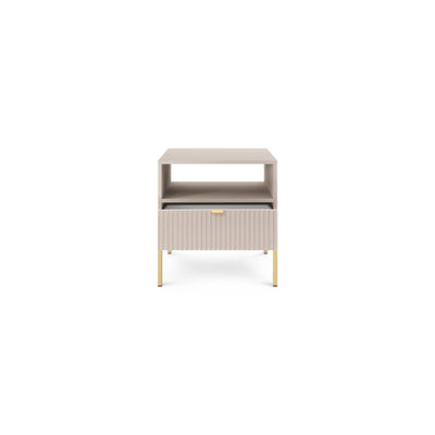 Roza Bedside Table with Drawer 54x56 cm, Glamour Style – photo 4