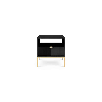 Roza Bedside Table with Drawer 54x56 cm, Glamour Style – photo 28