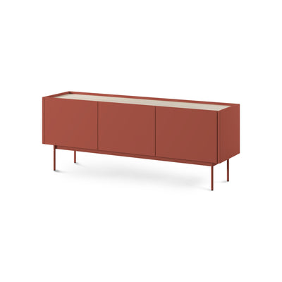 Bema TV Unit 144x55, Japandi Style – Ceramic Red