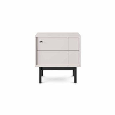 Sabi Bedside Table with Cabinet 54x57 cm, Japandi Style – photo 3