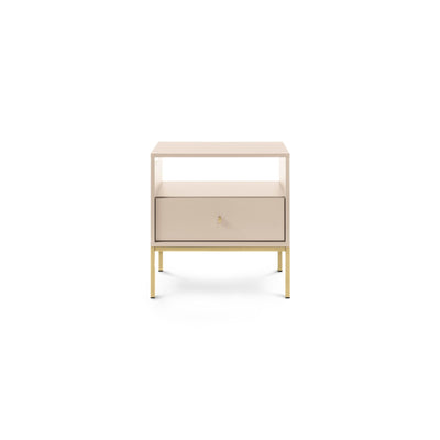 Kviat Bedside Table with Drawer 54x57 cm, Modern Classic Style – photo 3