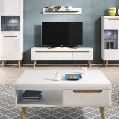 Trava Coffee Table 107x46 cm with Shelf, Modern Style – photo 7