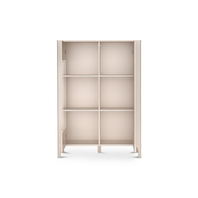 EKLIPSO 103x145 witryne met glas in moderne stijl, kleur Kasjmier - interieur na opening | Pillovely