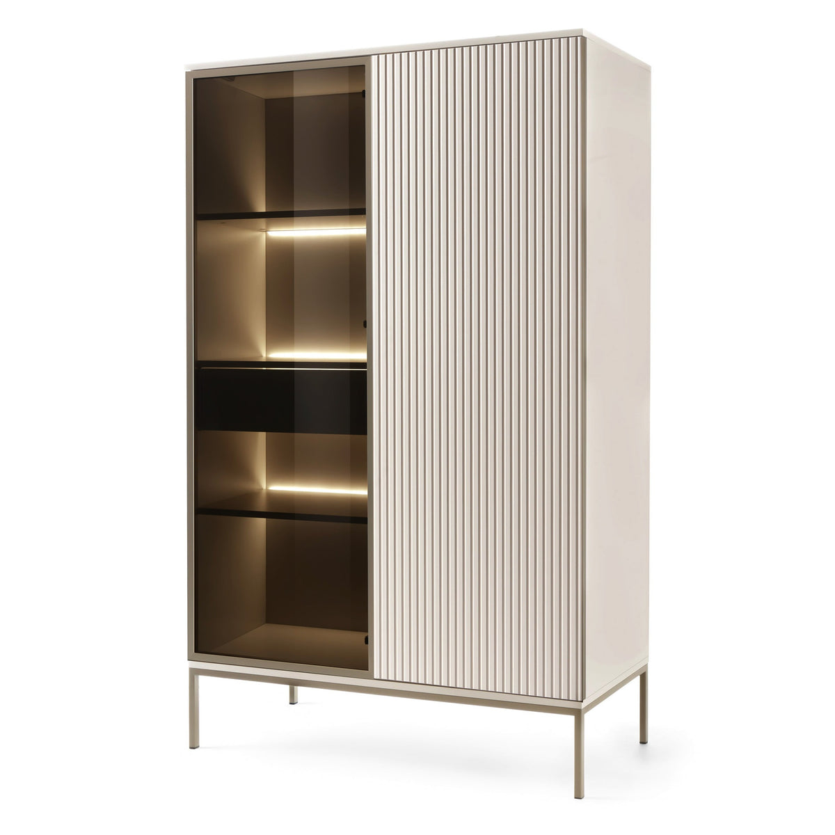 Lampy Sideboard with Doors and Drawer 104x166, Modern Style – Cashmere