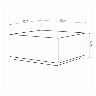 Quadrato Coffee Table 90x42 cm, Minimalist Style – dimensions drawing