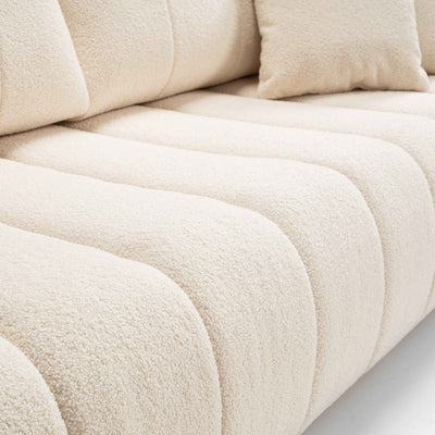 Baloa 3 Seater Sofa Bed 144x200, Scandinavian Style – close-up of details and texture